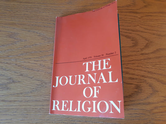 The Journal Of Religion April 1978 Volume 58 Number 2 Paperback