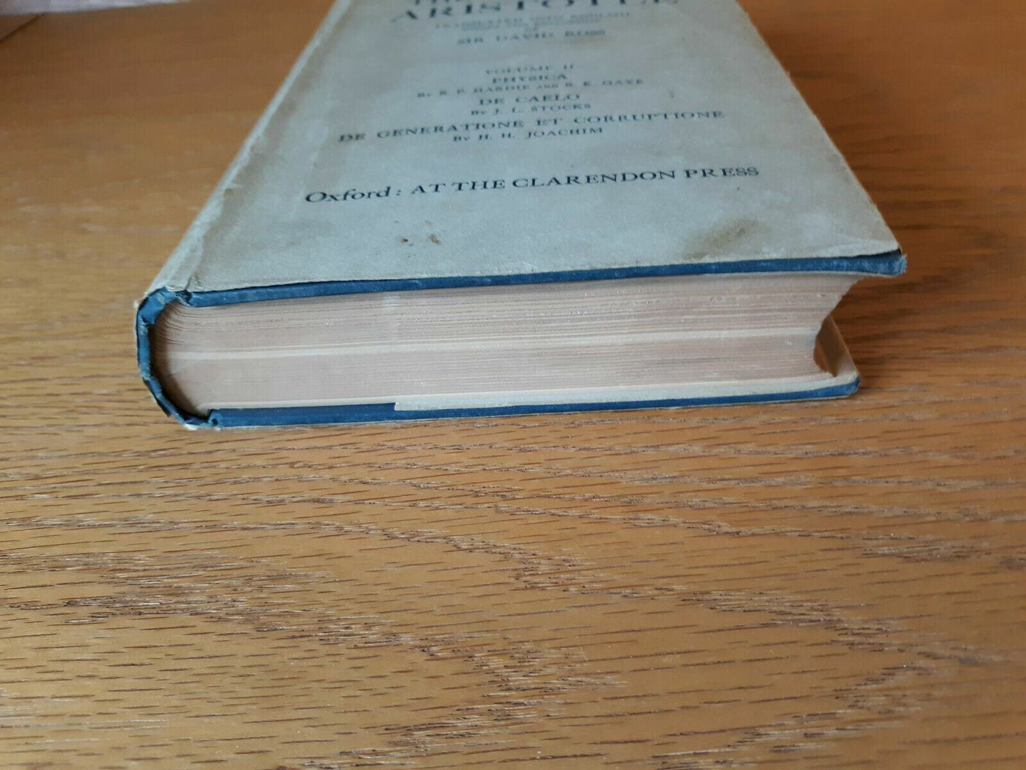 The Works Of Aristotle Sir David Ross Volume II 1953 Physica De Caelo