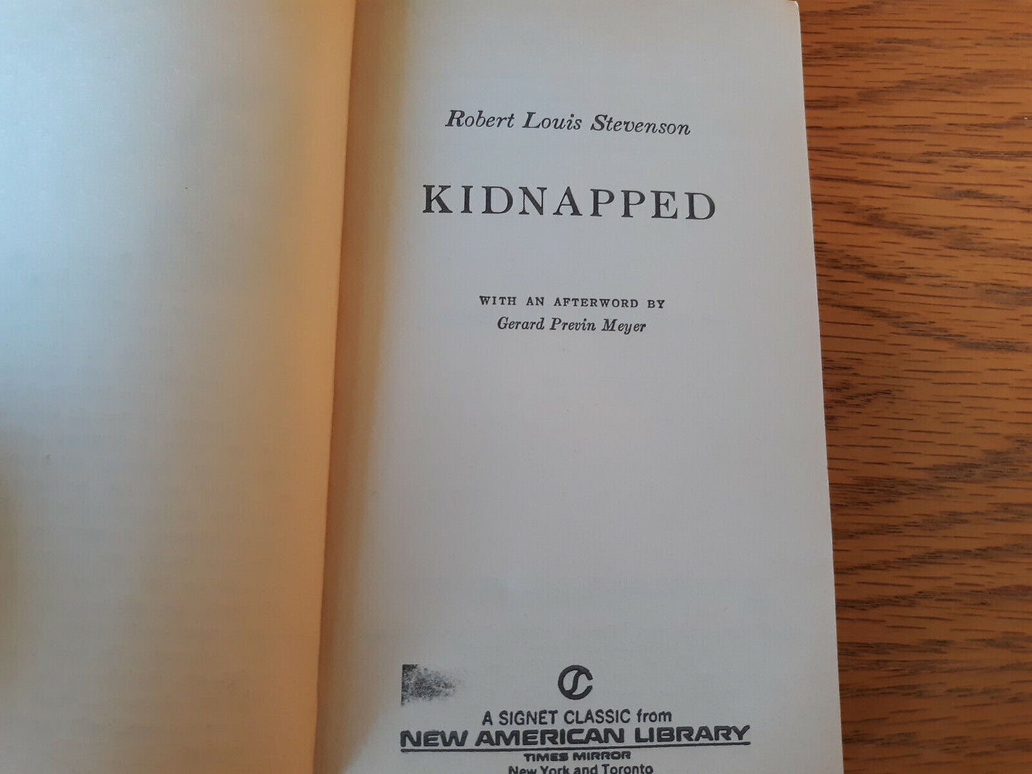 Vintage Signet Classic Robert Louis Stevenson Kidnapped 1959 Paperback