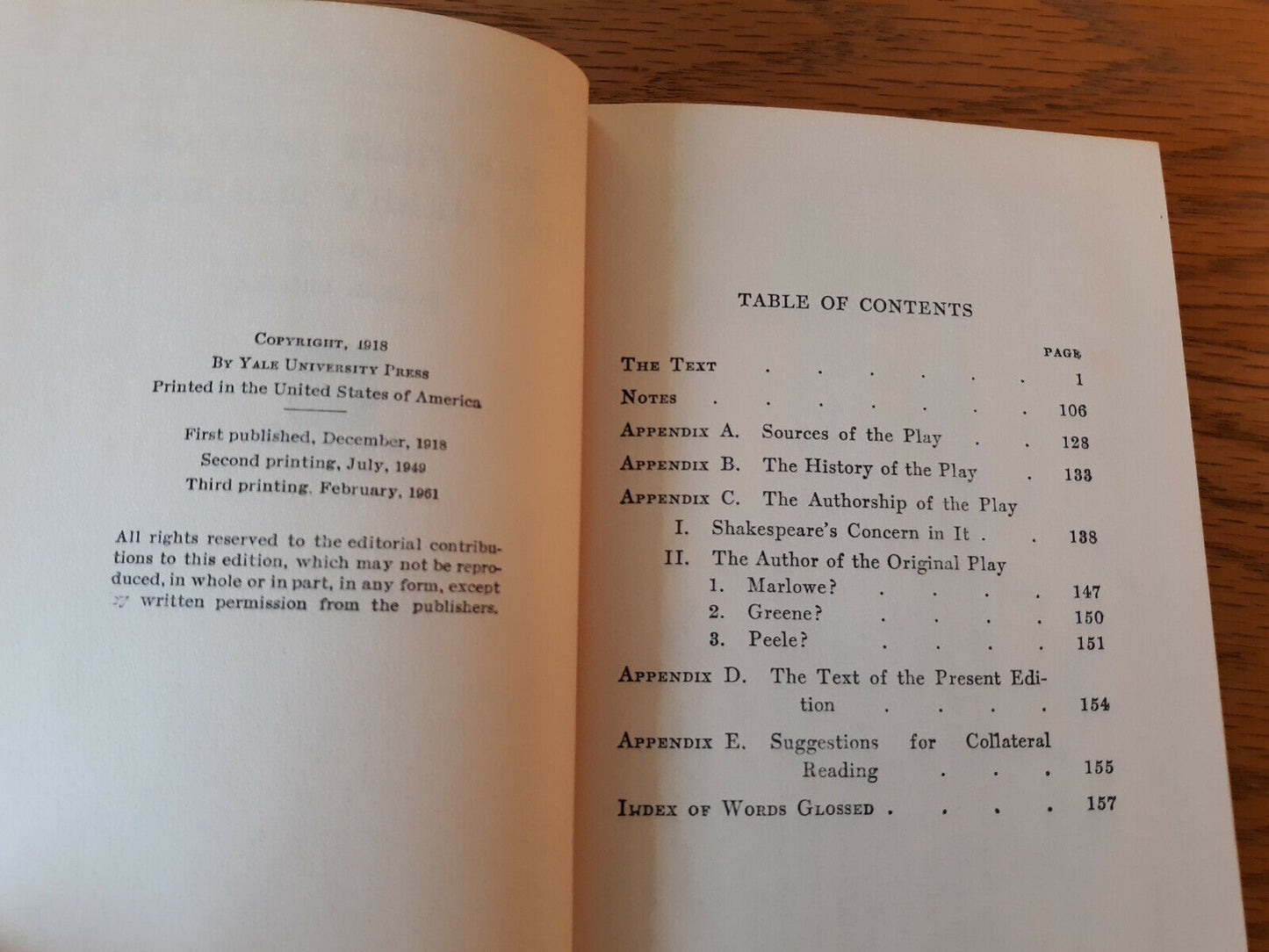 The Yale Shakespeare The First Part Of King Henry The Sixth 1961 William Shakesp