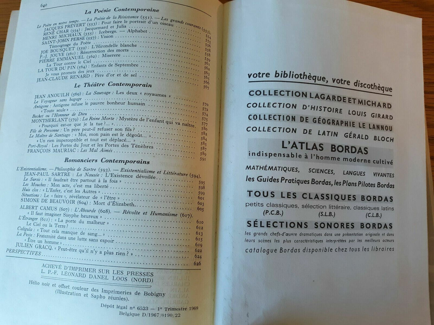 XXe Siecle VI. Raoul Audibert, Henri Lemaitre, Thérèse van der Elst. 1969