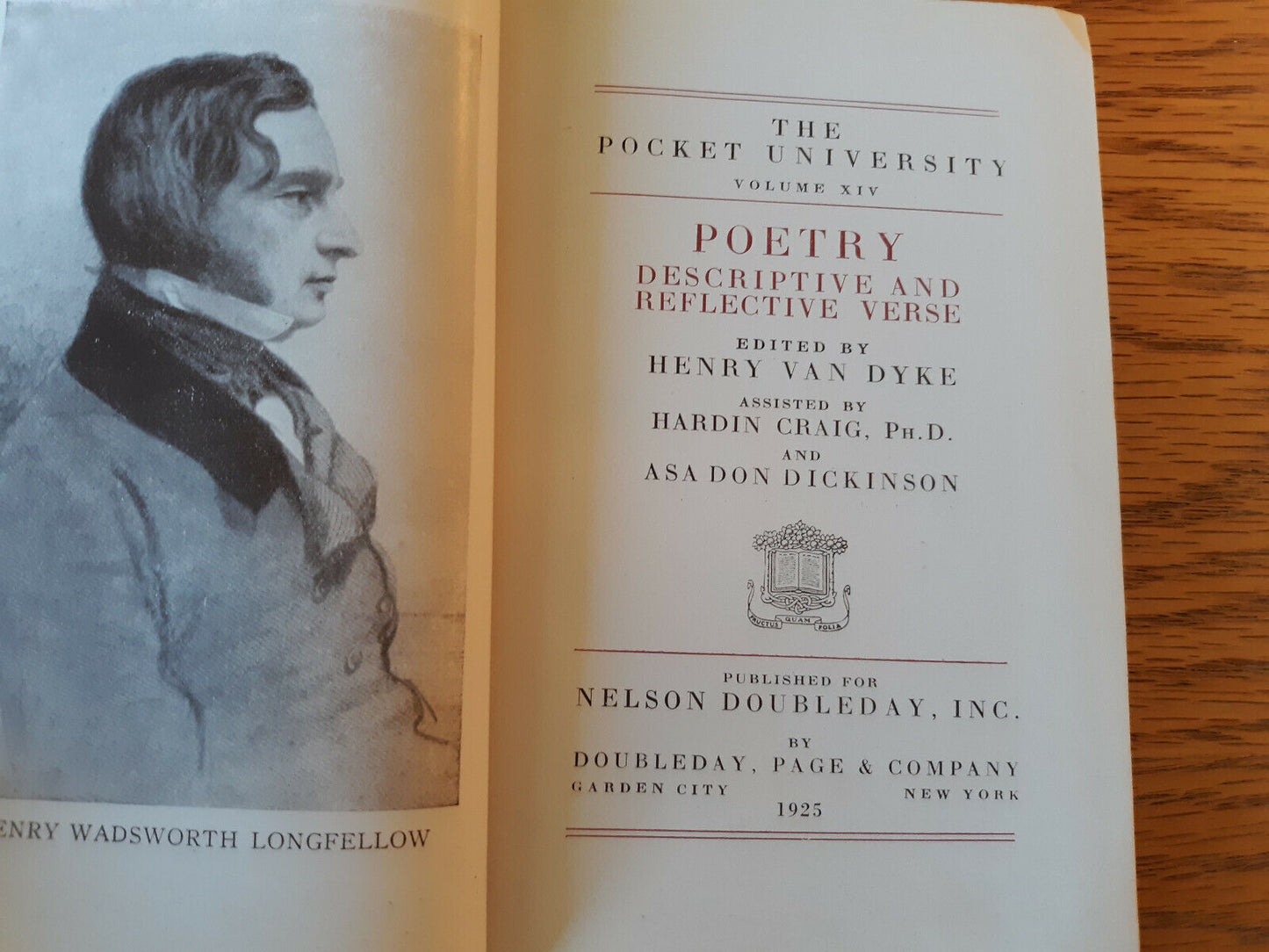 The Pocket University Volume XIV Poetry 1925 Henry Van Dyke Nelson Doubleday