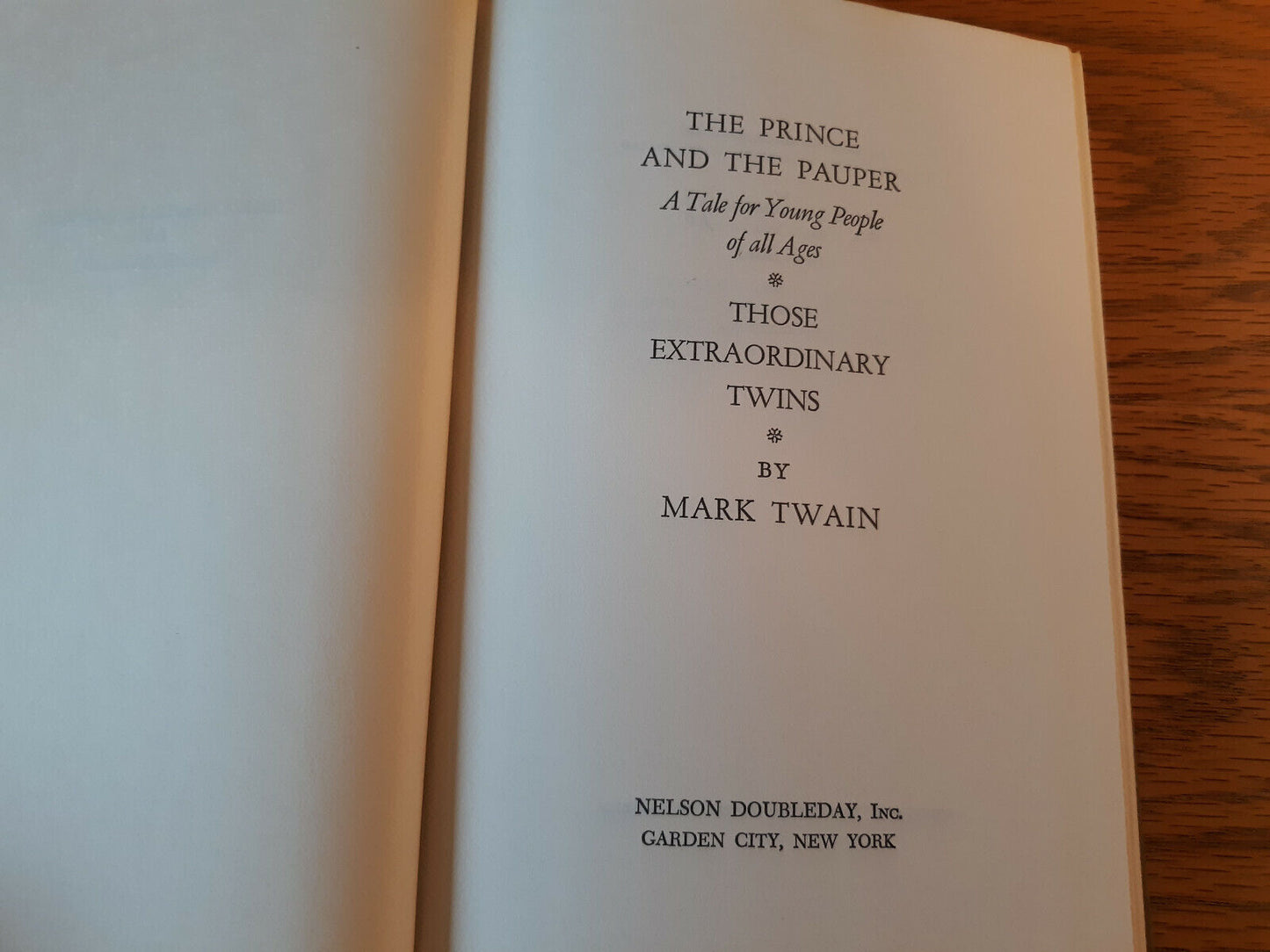 The Prince And The Pauper Those Extraordinary Twins Mark Twain Doubleday Hardcov