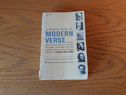 The Pocket Book Of Modern Verse Oscar Williams 1967 Paperback Washington Square