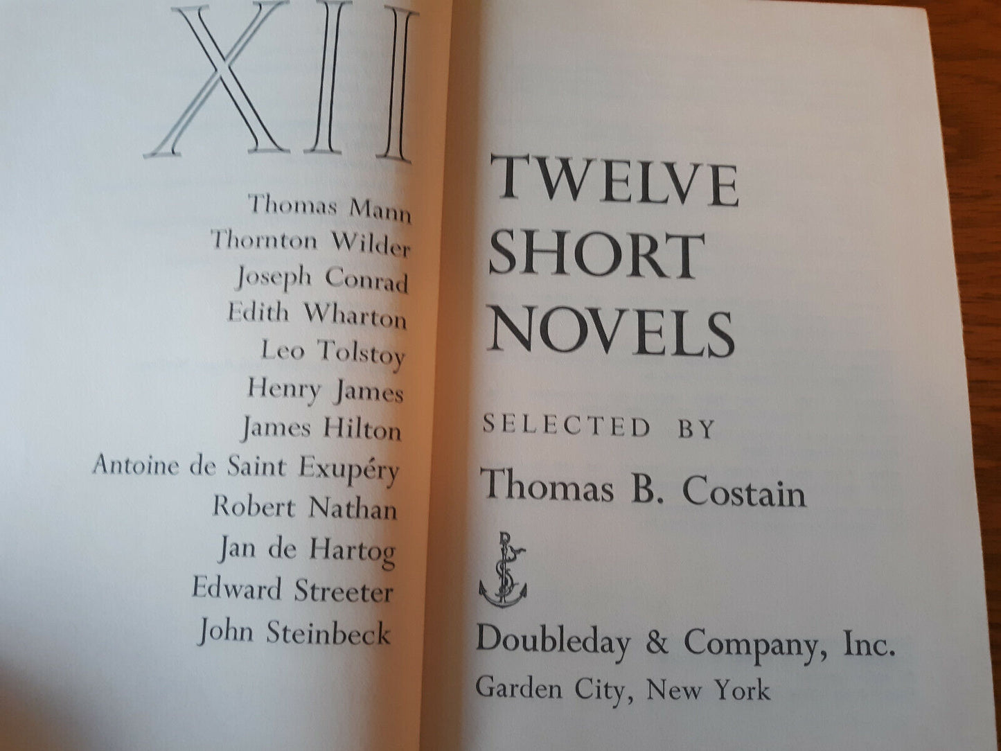 Twelve Short Novels by Thomas B. Costain 1961 Doubleday Hardcover