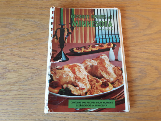 Vintage 1965 Favorite Recipes Of Minnesota Family Edition Cookbook Book