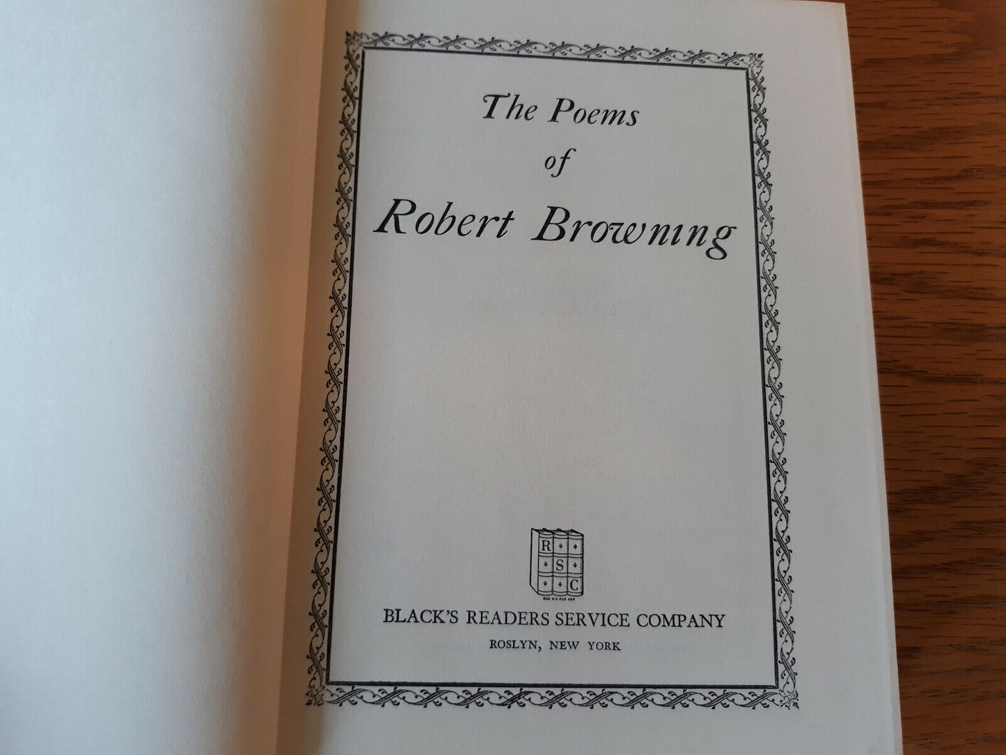 The Poems Of Robert Browning 1932 Black's Readers Service Co. Hardcover