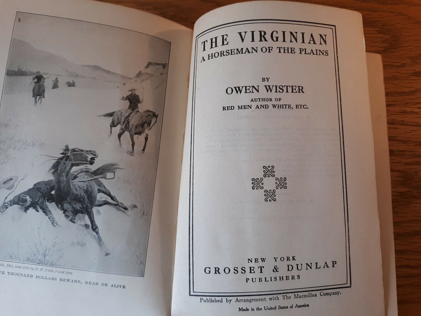 The Virginian A Horseman Of The Plains Owen Wister 1911 Grosset & Dunlap Hardcov