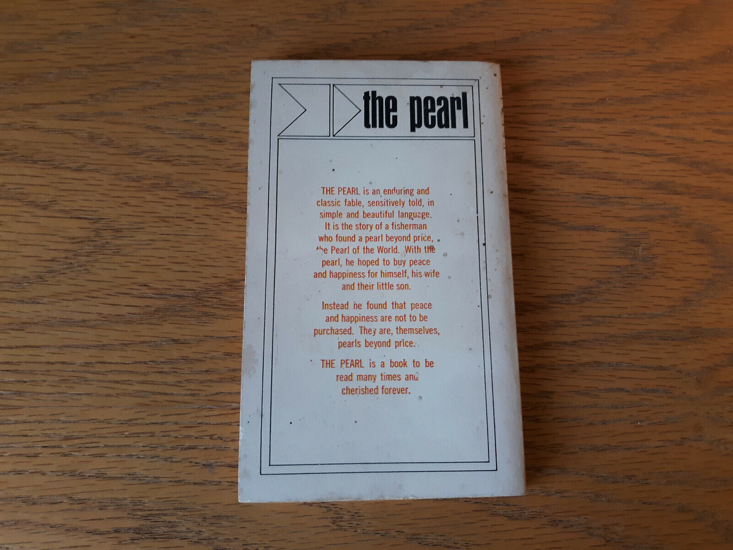 The Pearl John Steinbeck 1966 Paperback Bantam Books