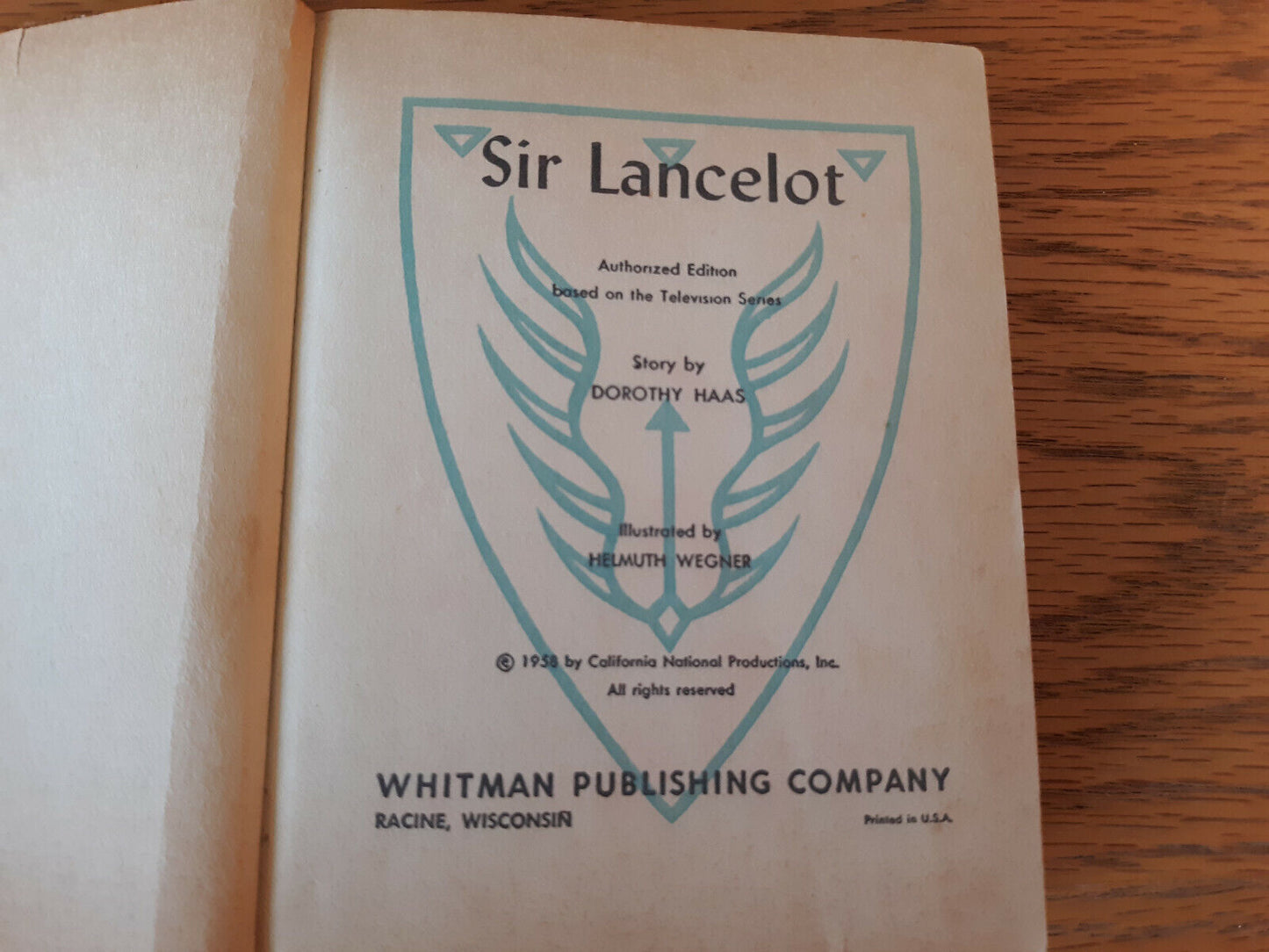 Vintage 1958 Sir Lancelot--TV Series--A Big Little Book Hardcover Whitman