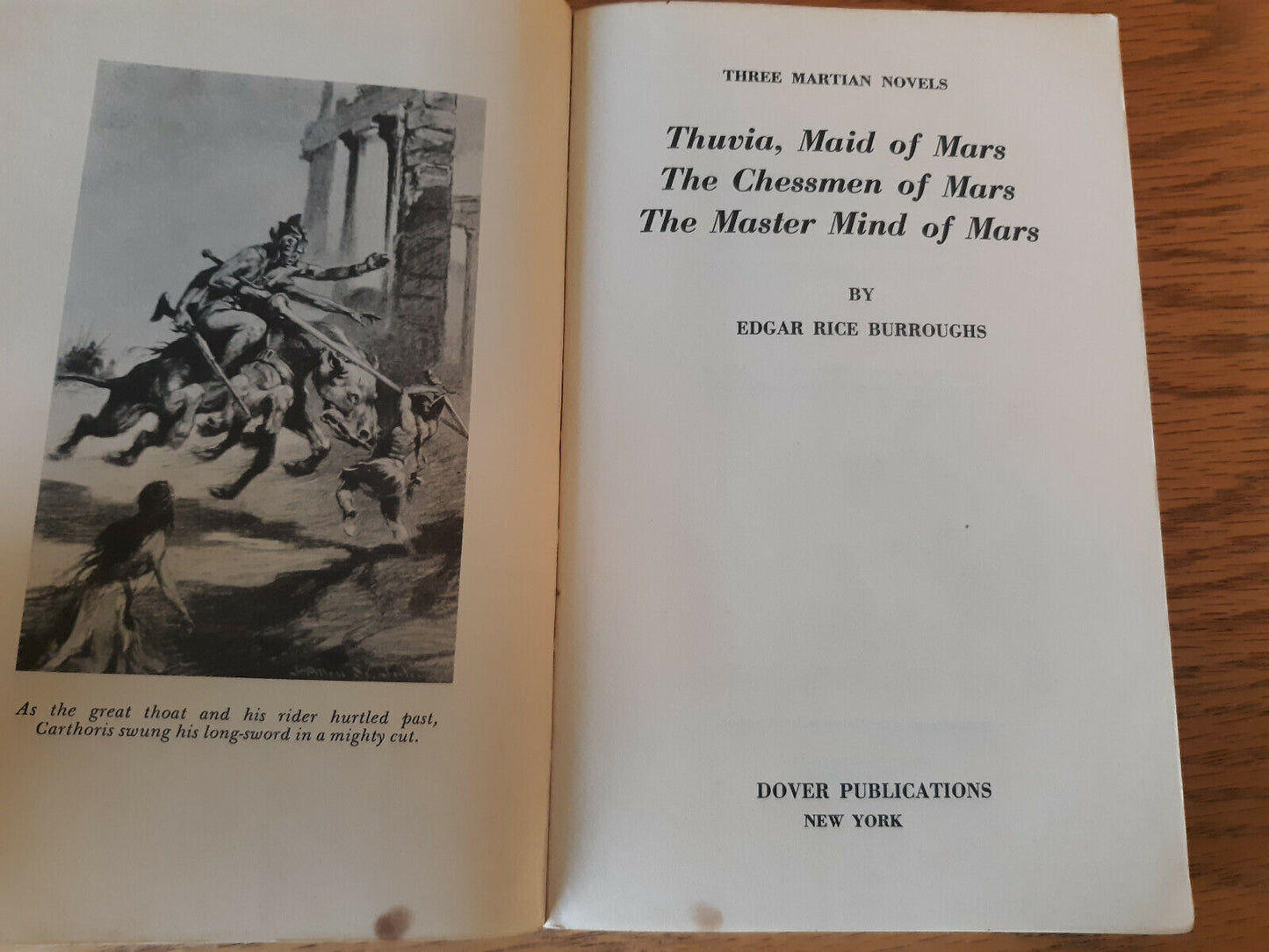 Three Martian Novels Thuvia, Maid Of Mars The Chessmen The Master Mind Of Mars E