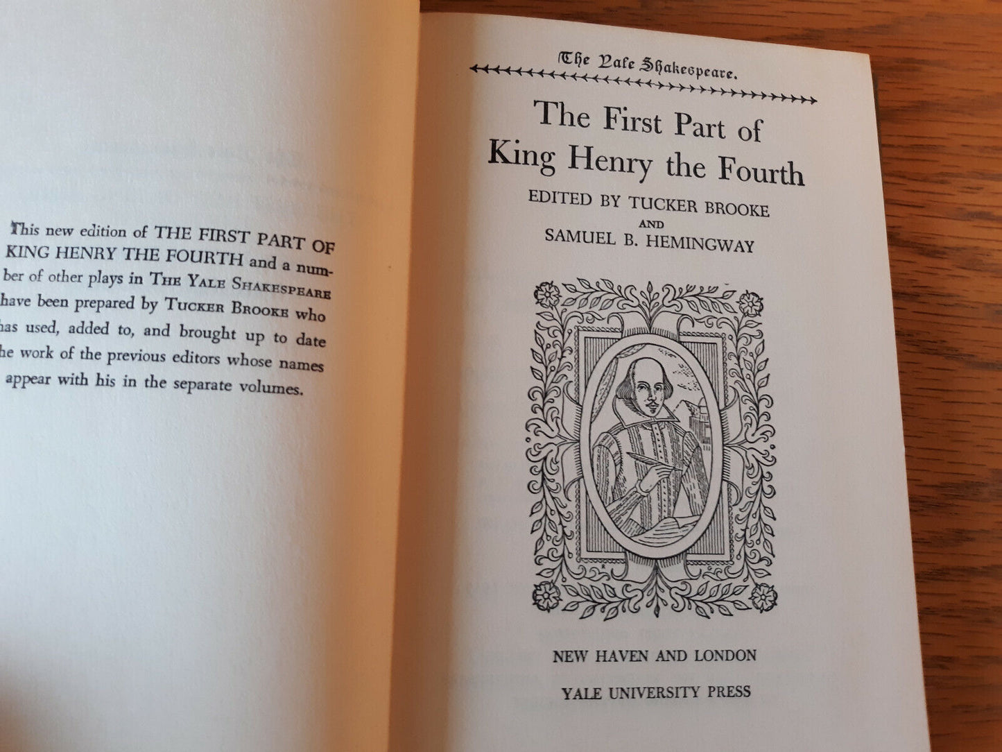 The Yale Shakespeare Hardcover The First Part of King Henry the Fourth 1965