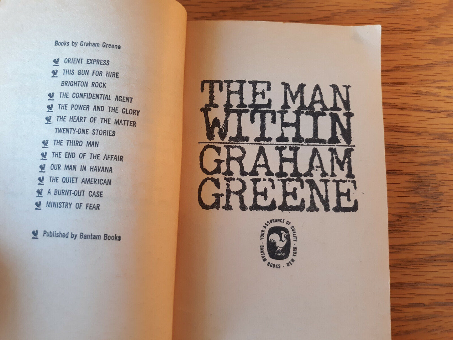 The Man Within Graham Greene 1964 Bantam Paperback