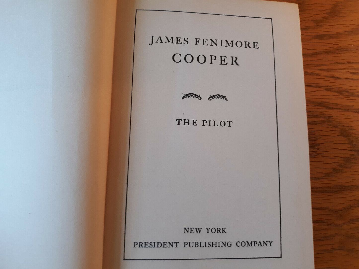 The Pilot James Fenimore Cooper President Publishing Hardcover