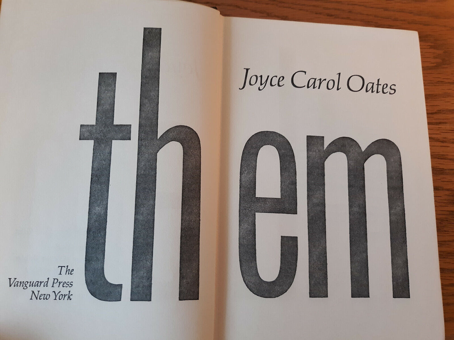 Them Joyce Carol Oates 1969 5th Printing Hardcover Vanguard Press