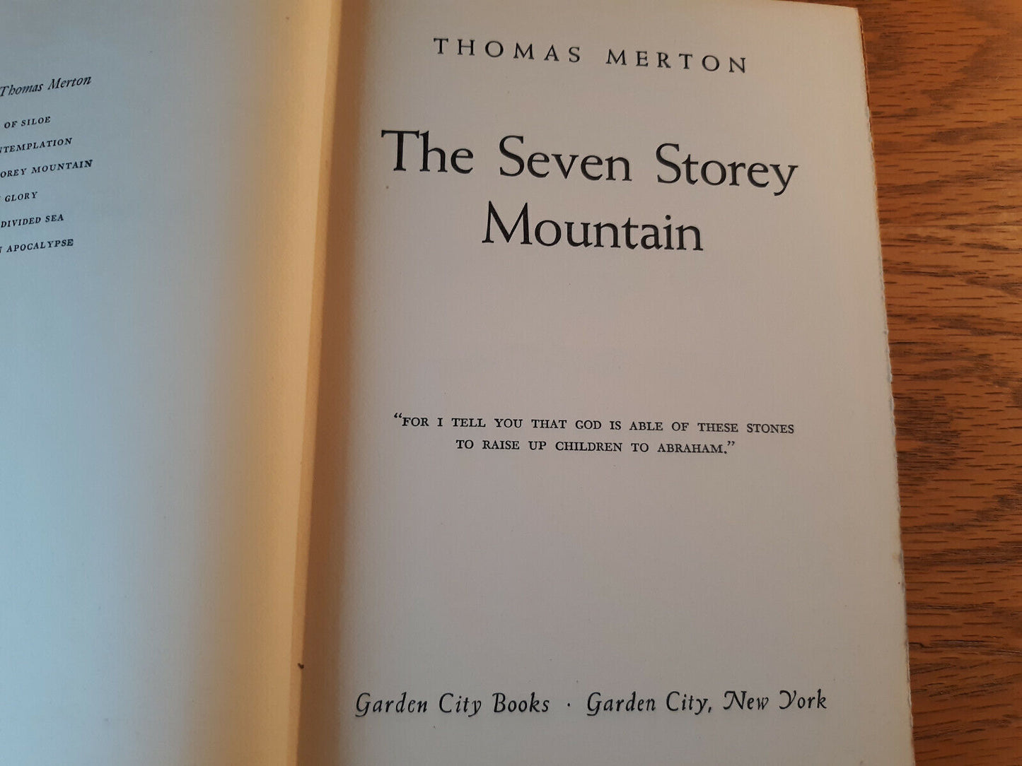 The Seven Storey Mountain By Thomas Merton 1951 Garden City Hardcover