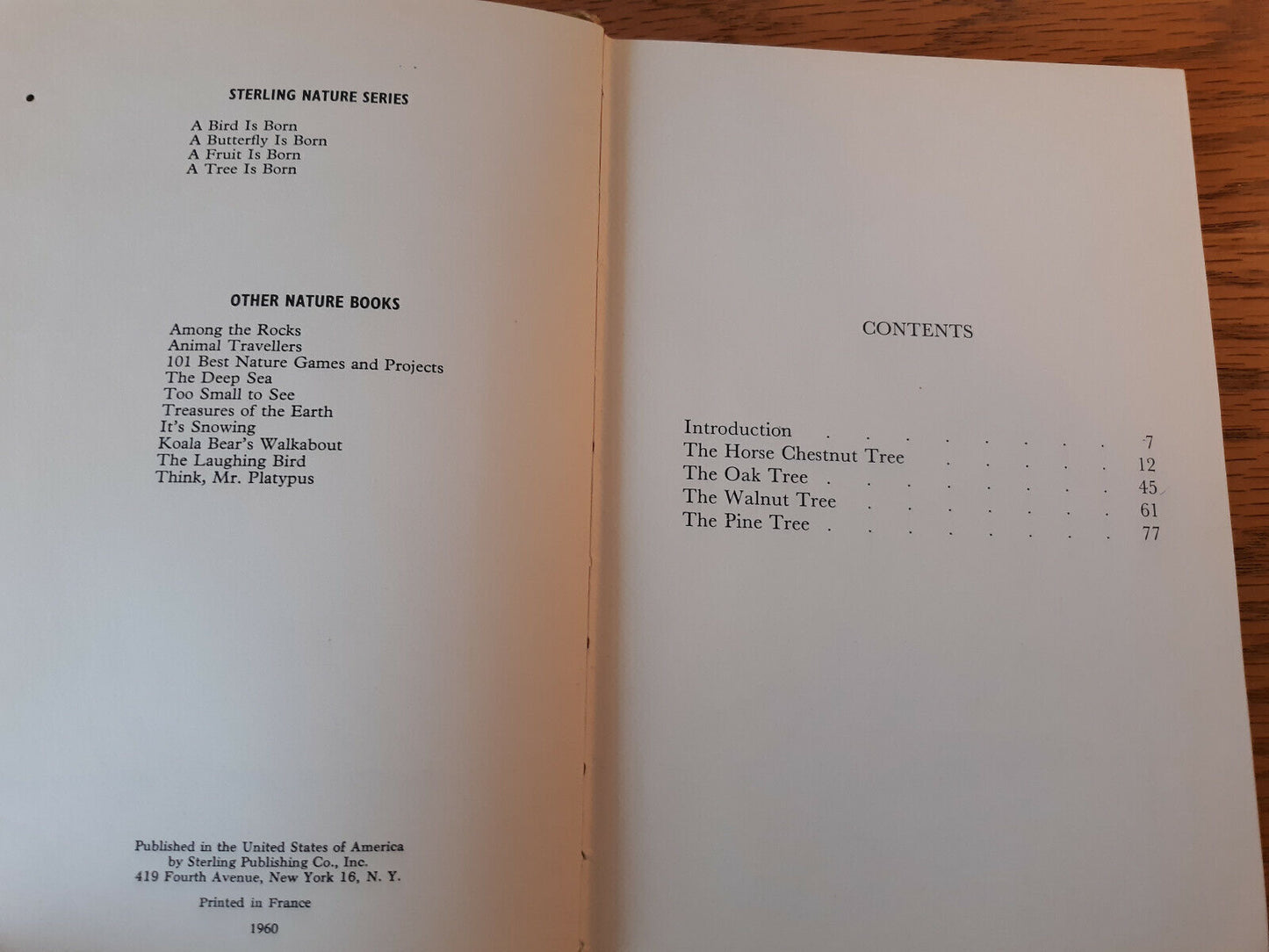 A Tree Is Born J M Guilcher 1960 Sterling Nature Series Sterling Publishing Hard