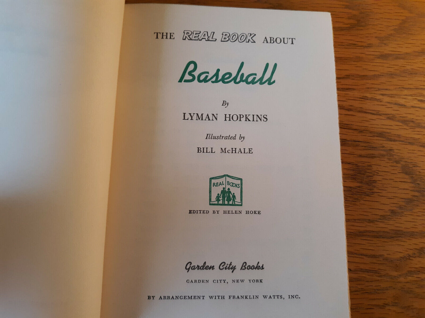 The Real Book About Baseball Lyman Hopkins 1958 Book Club Edition Hardcover Dust