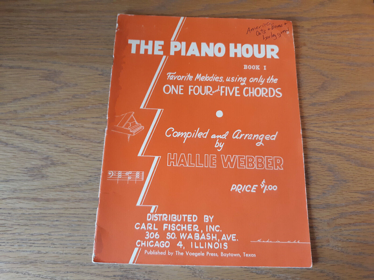 The Piano Hour Book I Hallie Webber Favorite Melodies Carl Fischer Sheet Music