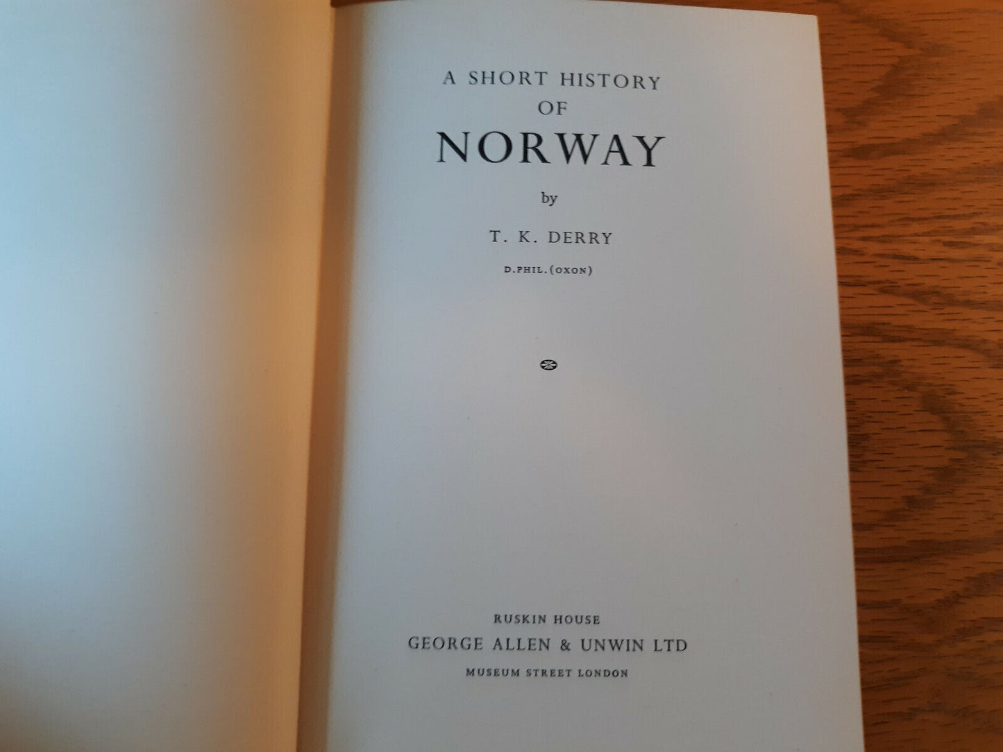 A Short History Of Norway T K Derry 1957 Hardcover Dust Jacket George Allen & Un