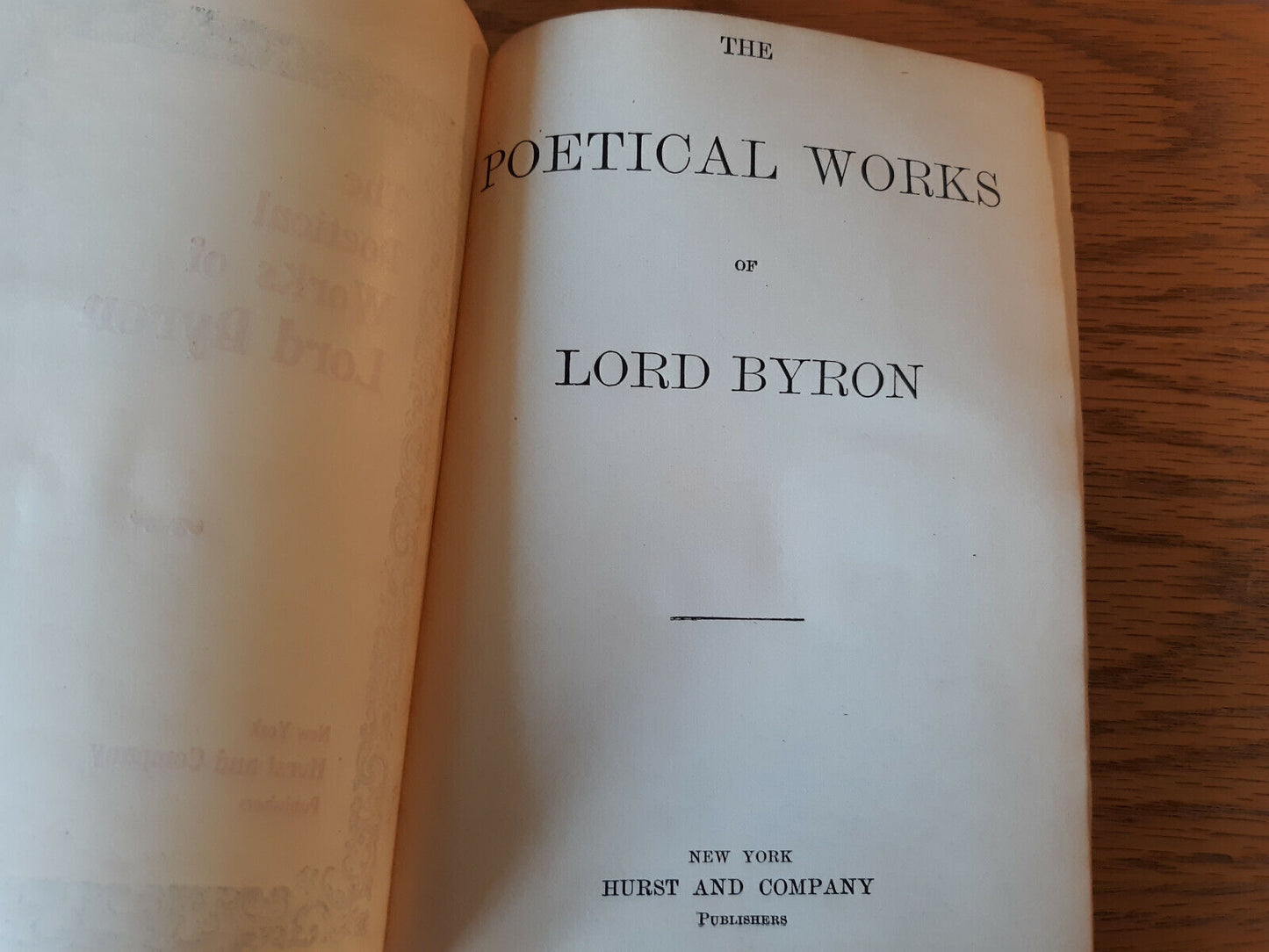 The Poetical Works Of Lord Byron Hurst And Company Hardcover Avon Ed