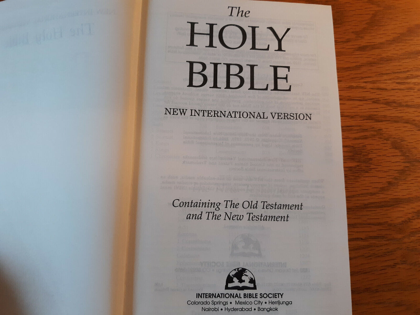 1984 Holy Bible New International Version, International Bible Society D