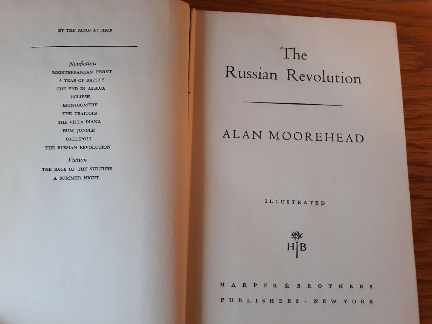 The Russian Revolution Alan Moorehead 1958 Hardcover Harper & Brothers