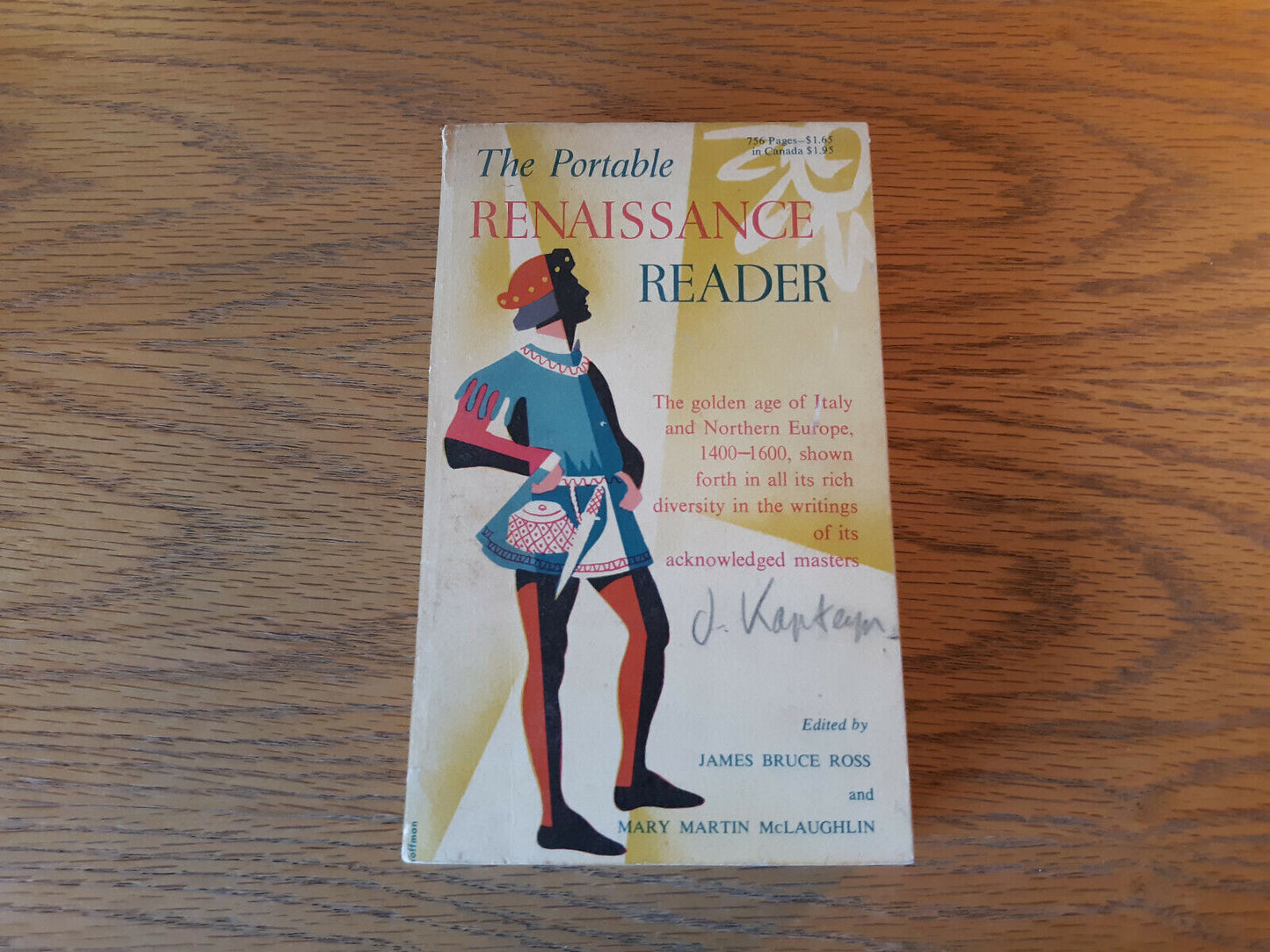 The Portable Renaissance Reader 1960 Viking Press James Bruce Ross Paperback