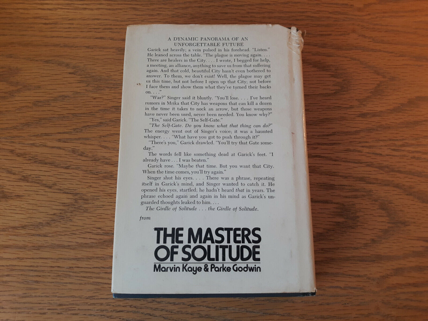 The Masters Of Solitude Marvin Kaye and Parke Godwin 1978 Book Club Ed Doubleday