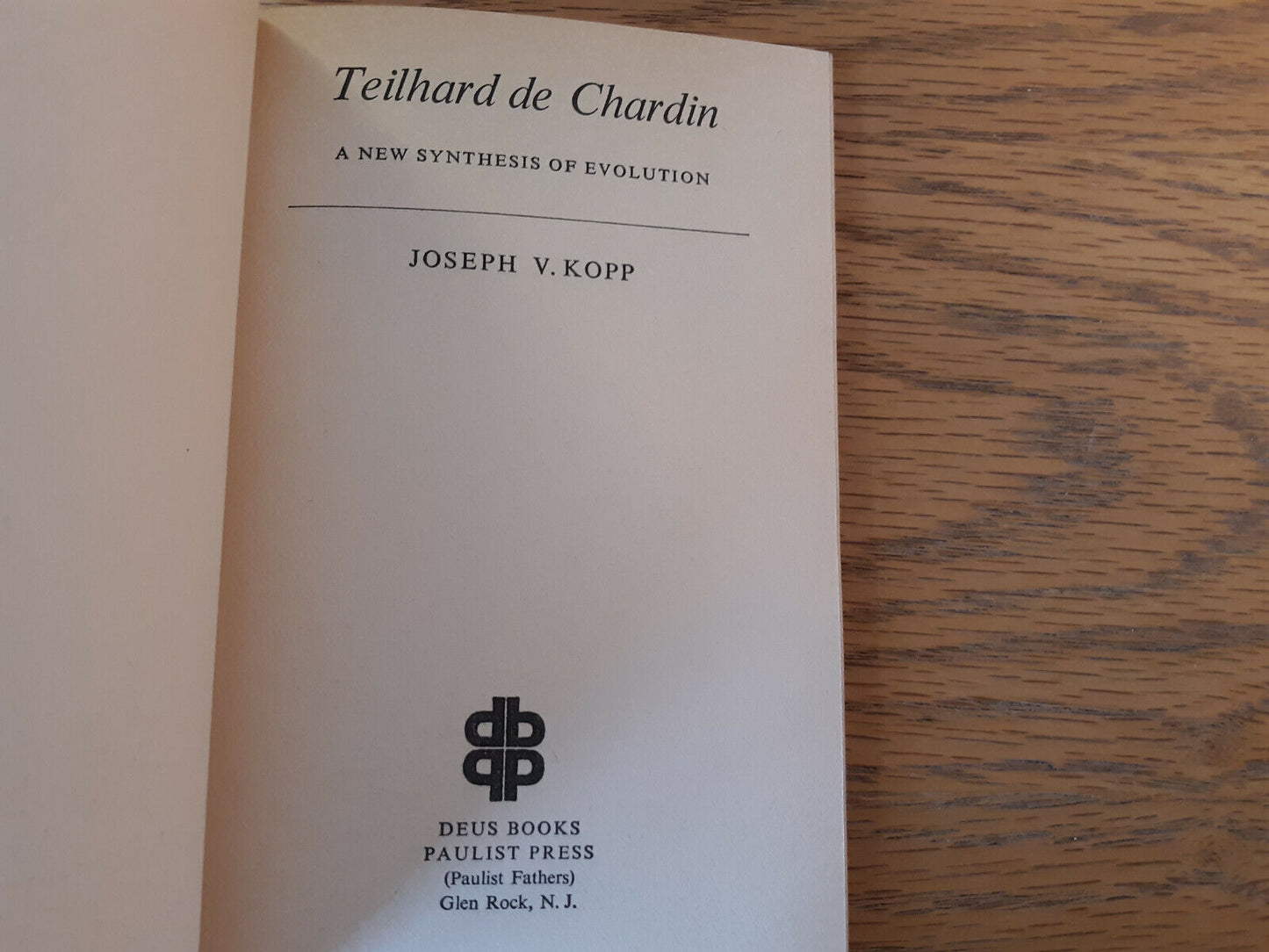 A New Synthesis Of Evolution Teilhard De Chardin 1968 Paperback Joseph Kopp