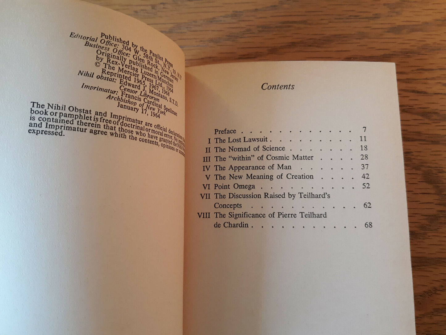 A New Synthesis Of Evolution Teilhard De Chardin 1968 Paperback Joseph Kopp