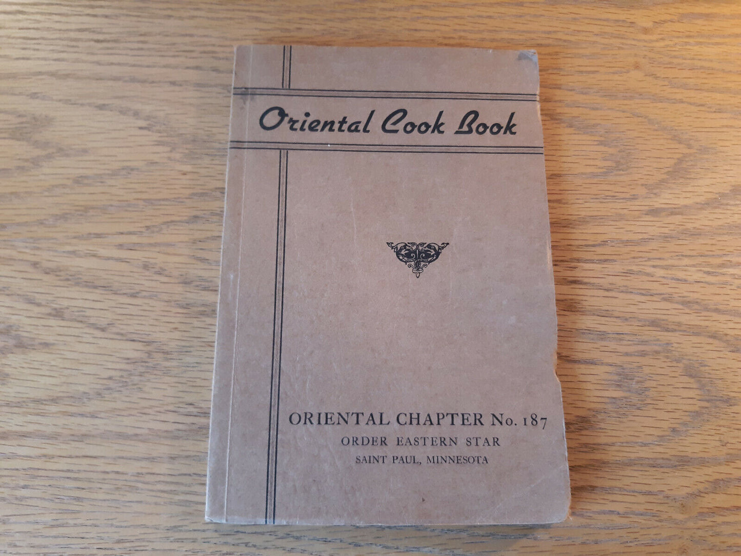 Oriental Cookbook Oriental Chapter No 187 Order Eastern Star Saint Paul Minnesot