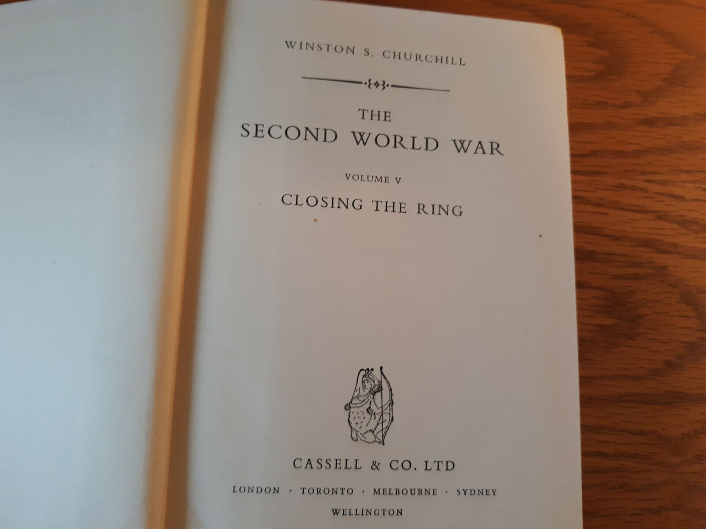 The Second World War Volume V Closing The Ring Winston Churchill 1952 1st Ed