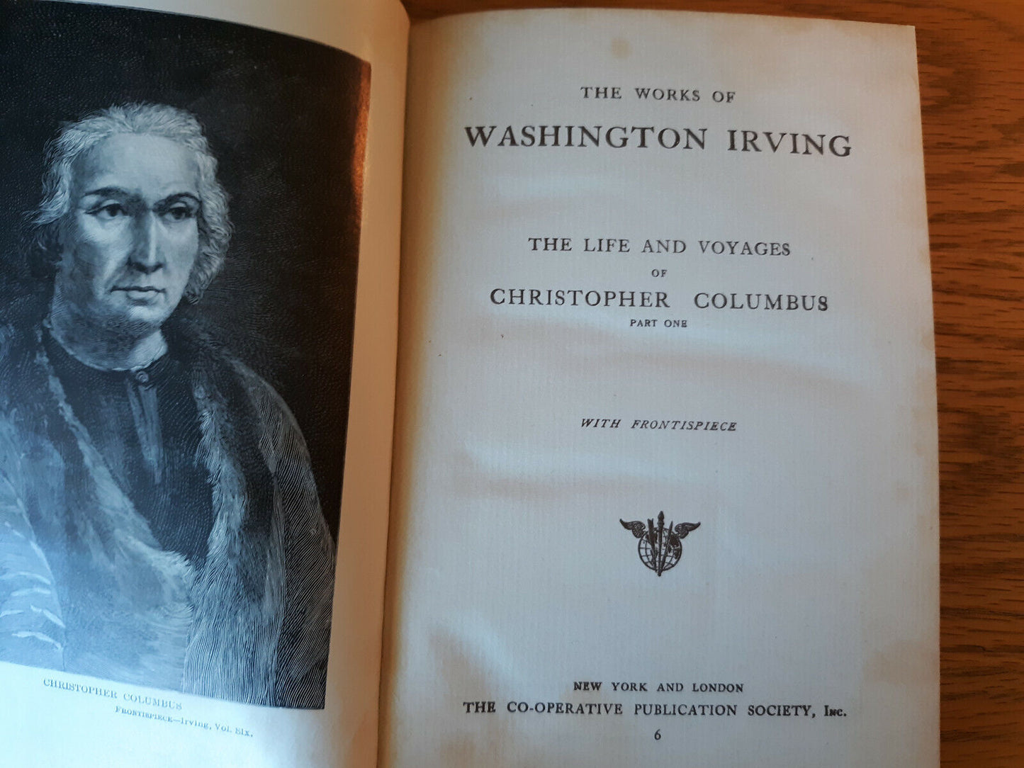 The Works Of Washington Irving The Life Voyages Of Christopher Columbus Part One