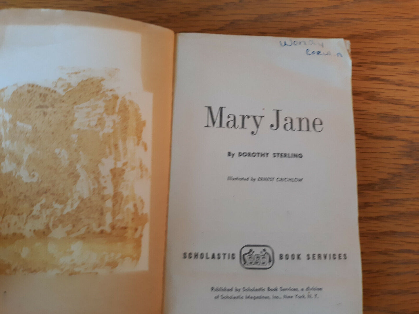 Mary Jane Dorothy Sterling 1968 Paperback Scholastic