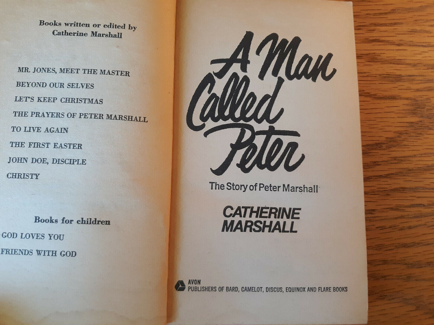 A Man Called Peter Catherine Marshall 1973 Paperback Avon