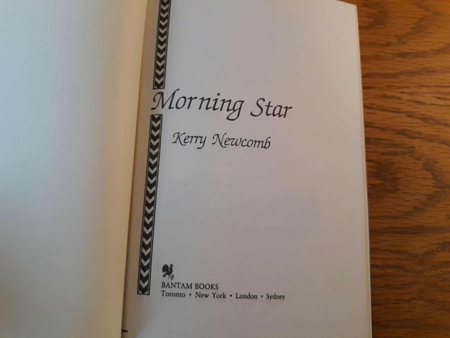 Morning Star Kerry Newcomb 1983 BCE Hardcover Dust Jacket Bantam Books B