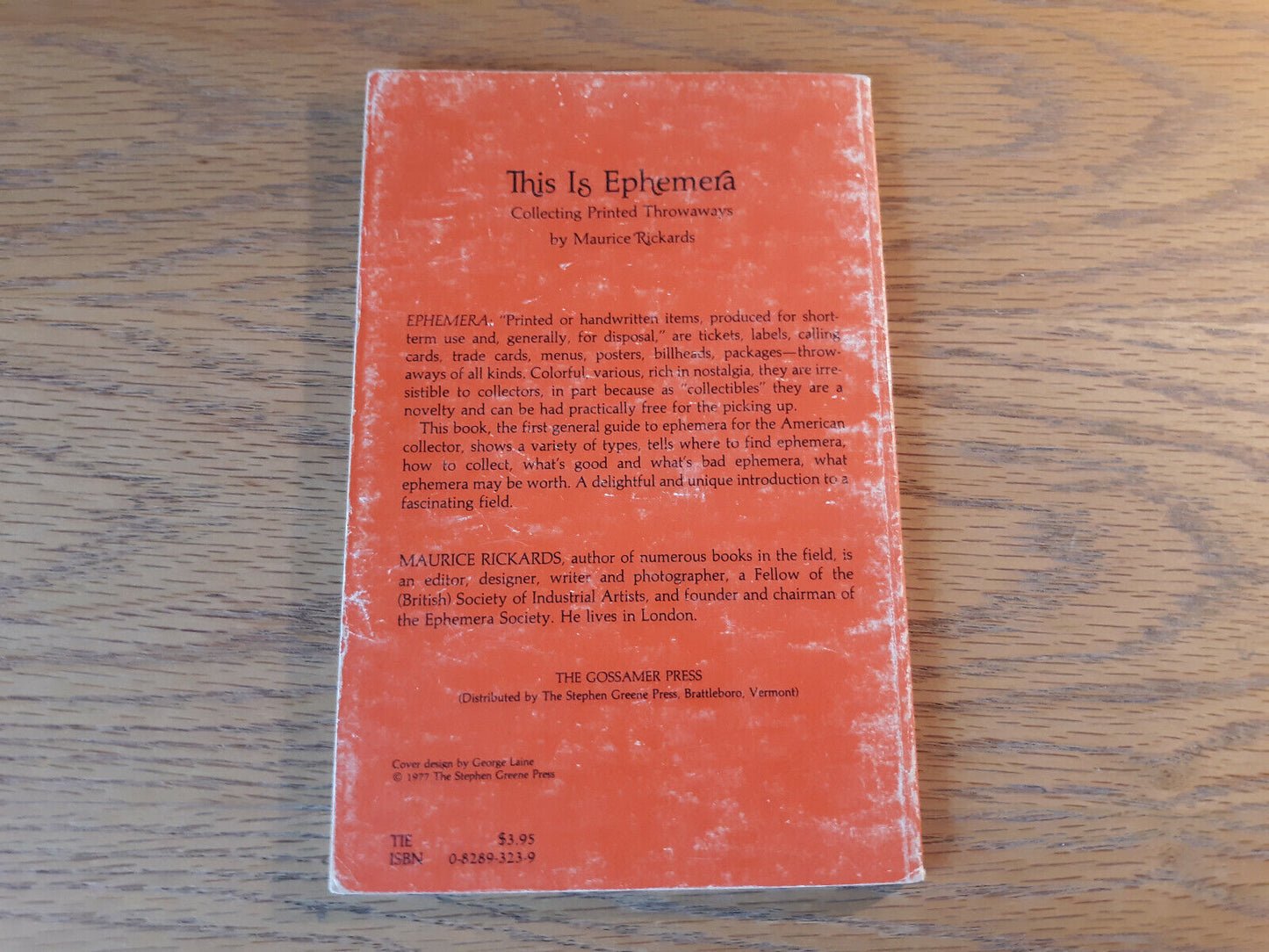 This Is Ephemera Collecting Printed Throwaways Maurice Rickards 1977 Paperback