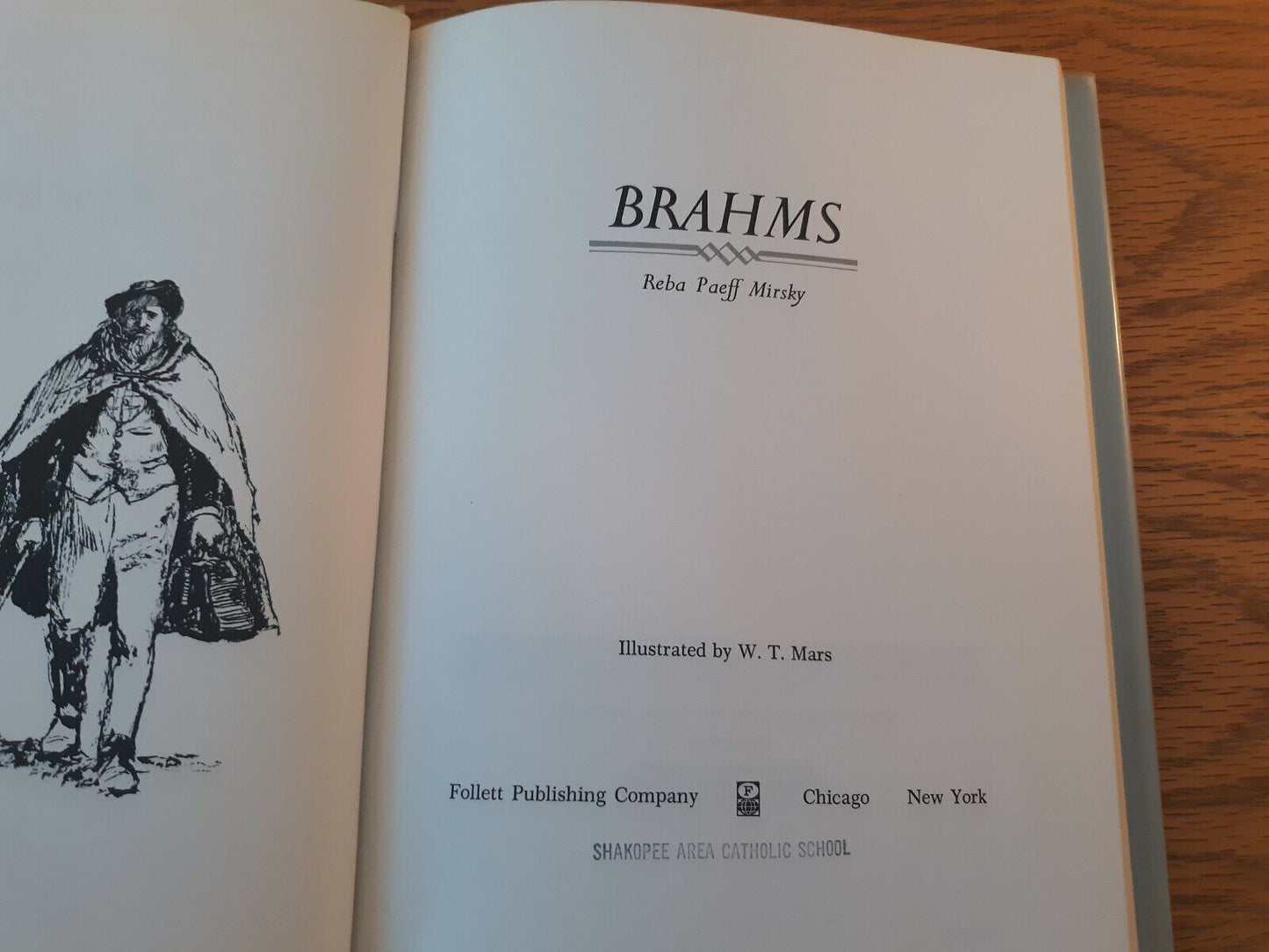 Brahms Reba Paeff Mirsky 1966 1st Edition Hardcover Dust Jacket Follett