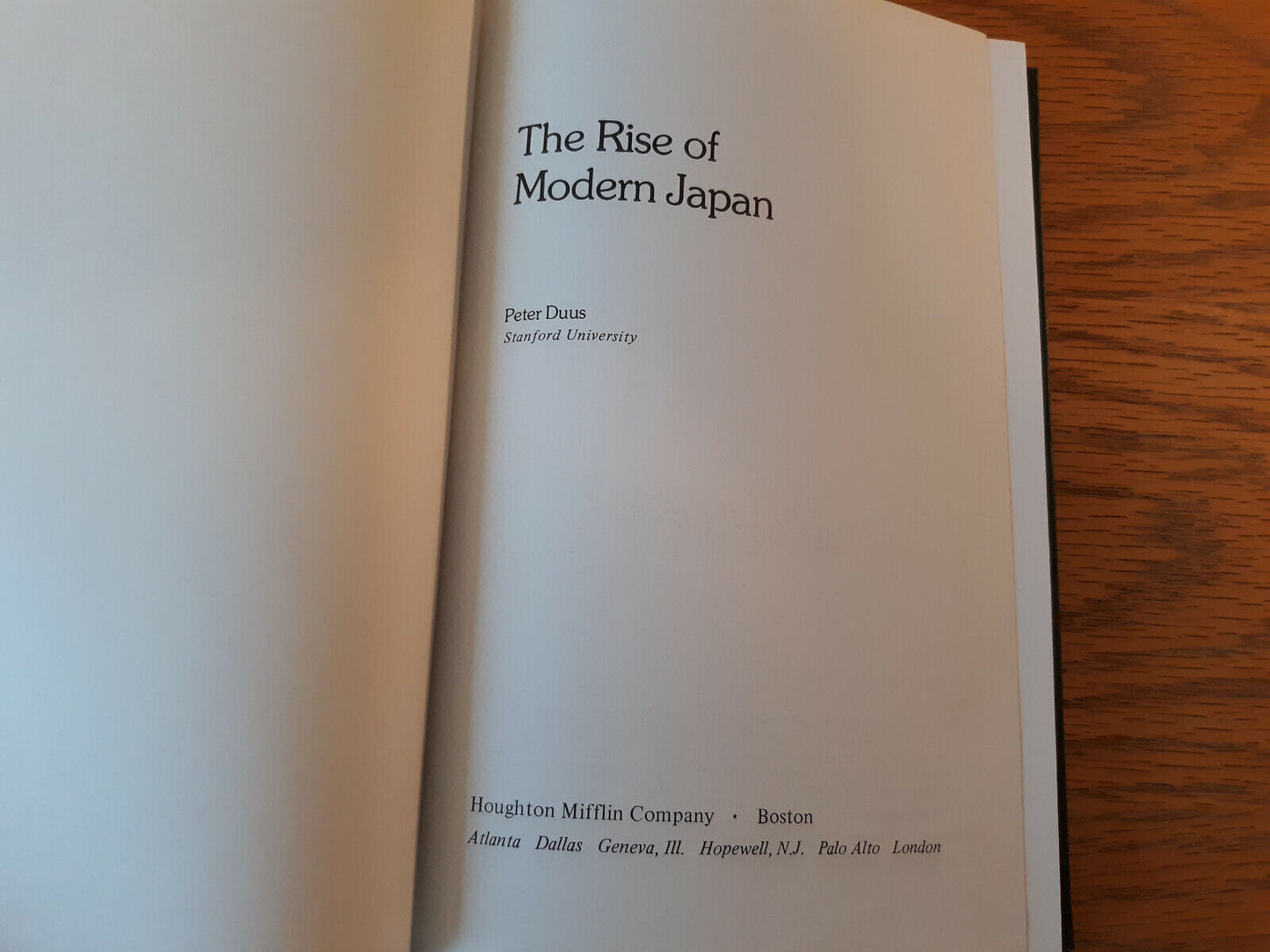 The Rise Of Modern Japan Peter Duus 1976 Hardcover Houghton Mifflin