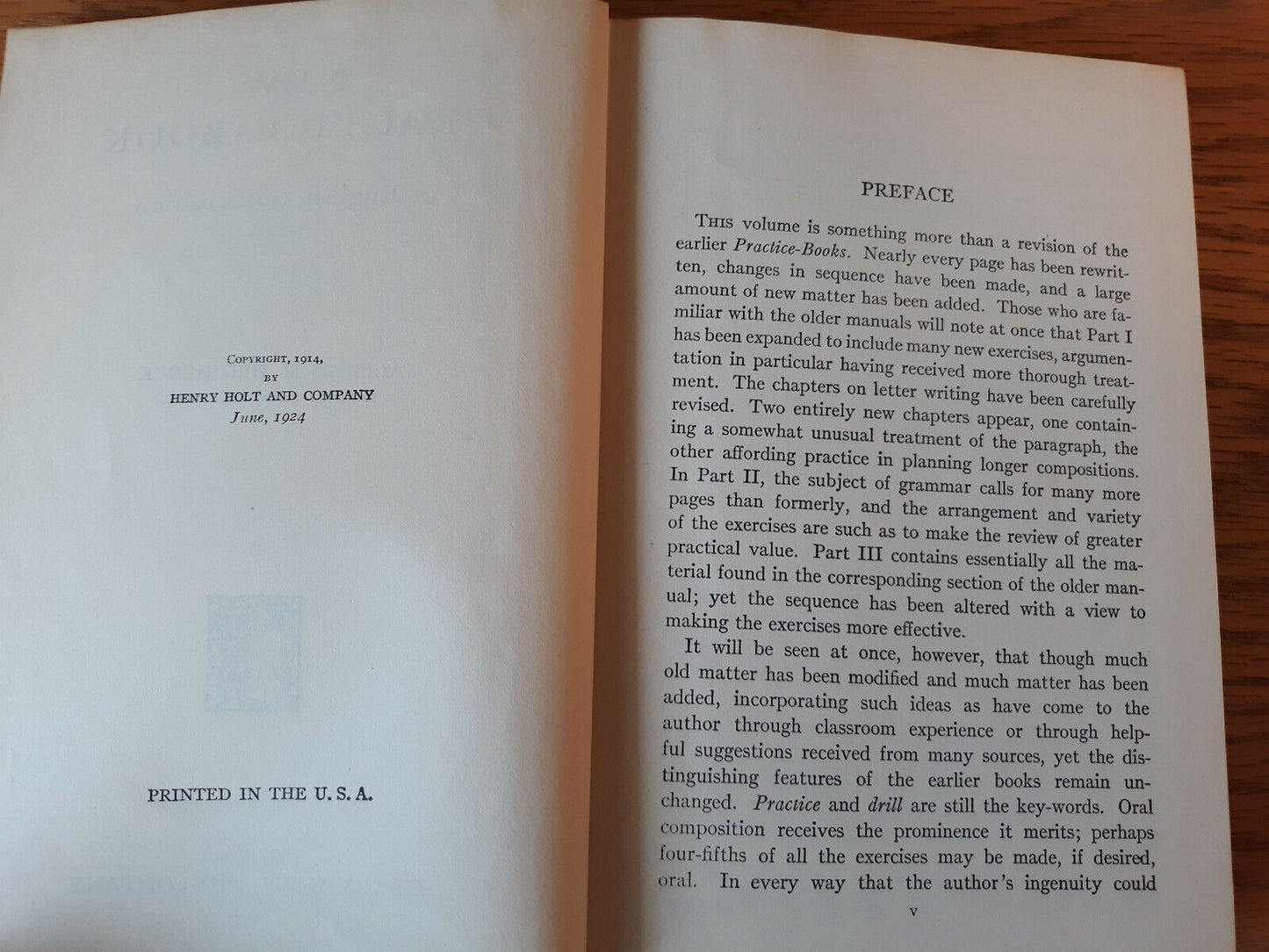 New Practice Book In English Composition Alfred Hitchcock 1924 Hardcover Henry H