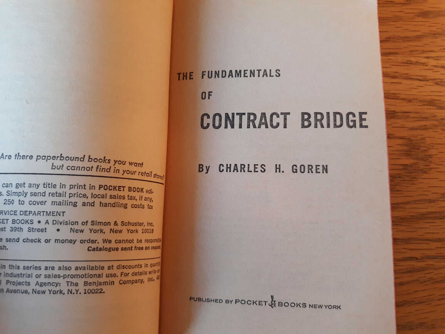 Charles H Goren The Fundamentals Of Contract Bridge 1973 Paperback Pocket Books