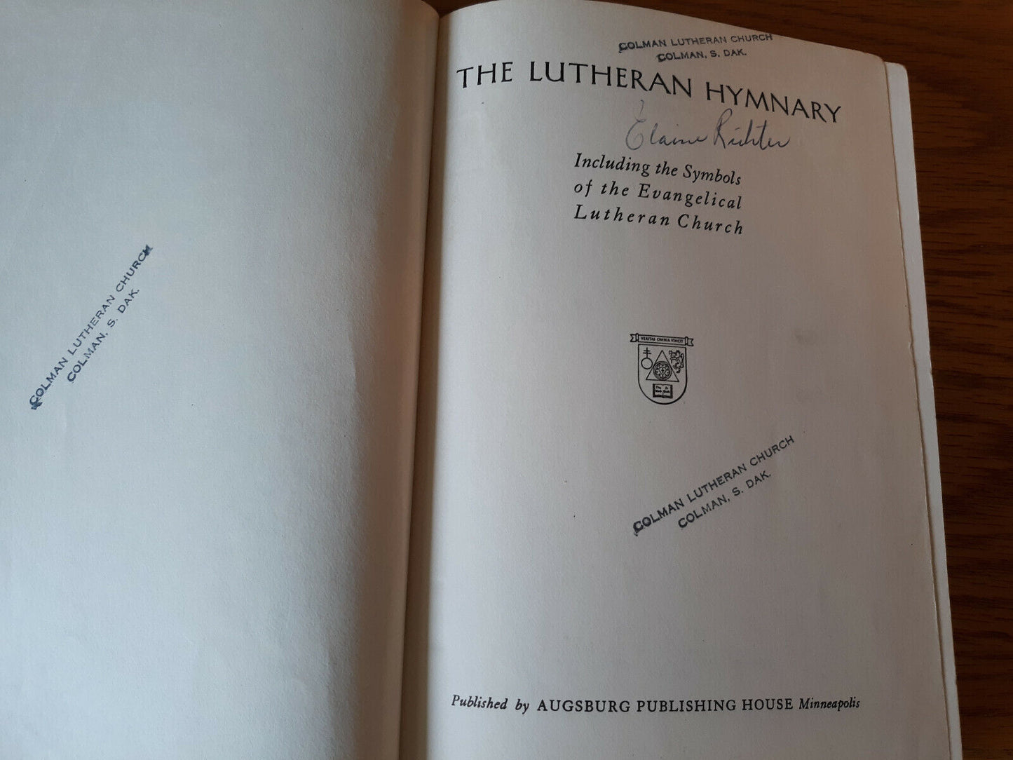 The Lutheran Hymnary 1935 Augsburg Publishing House Hardcover B