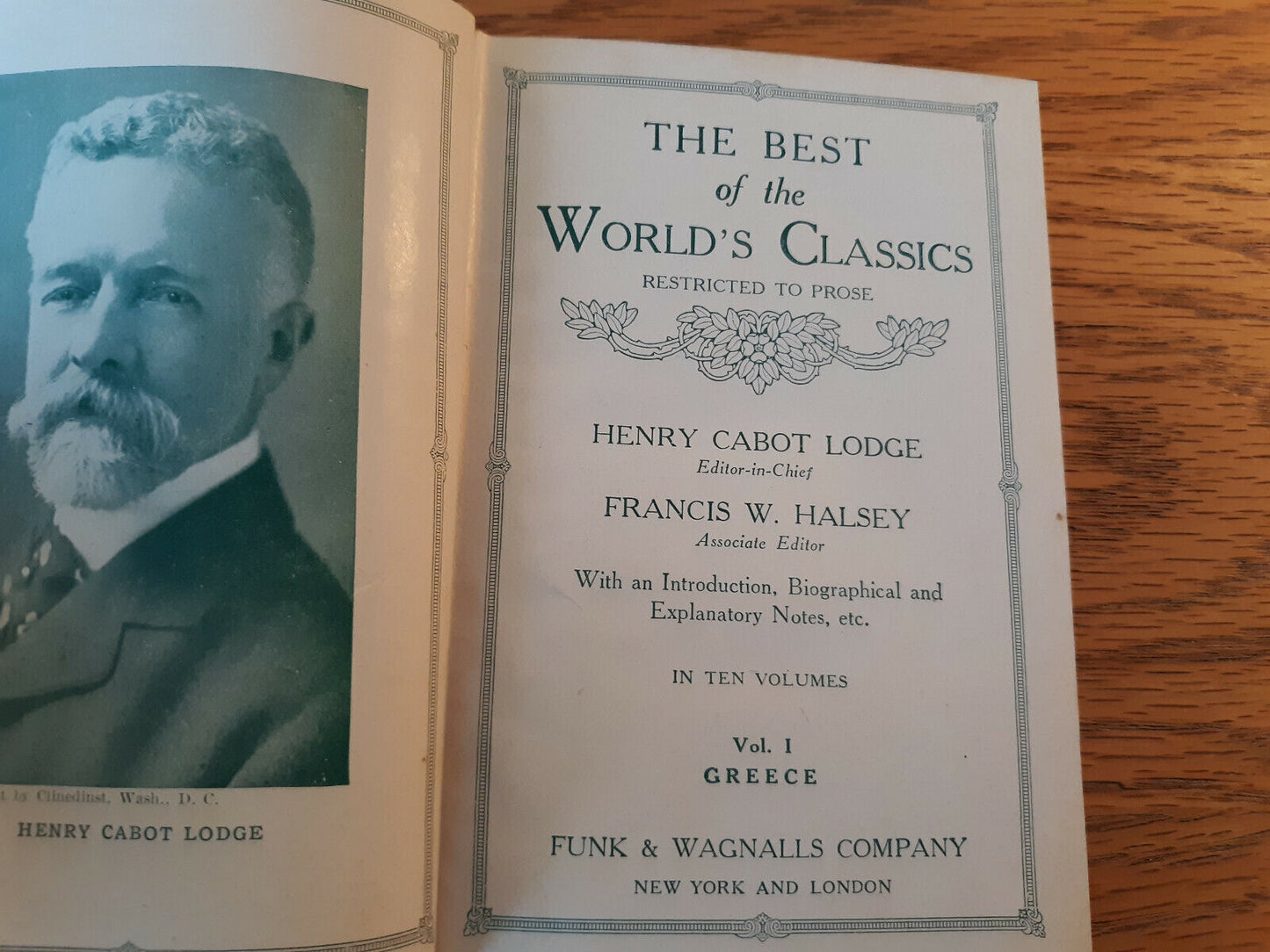 The Best Of The Worlds Classics Restricted To Prose Henry Cabot Lodge Vol I 1909