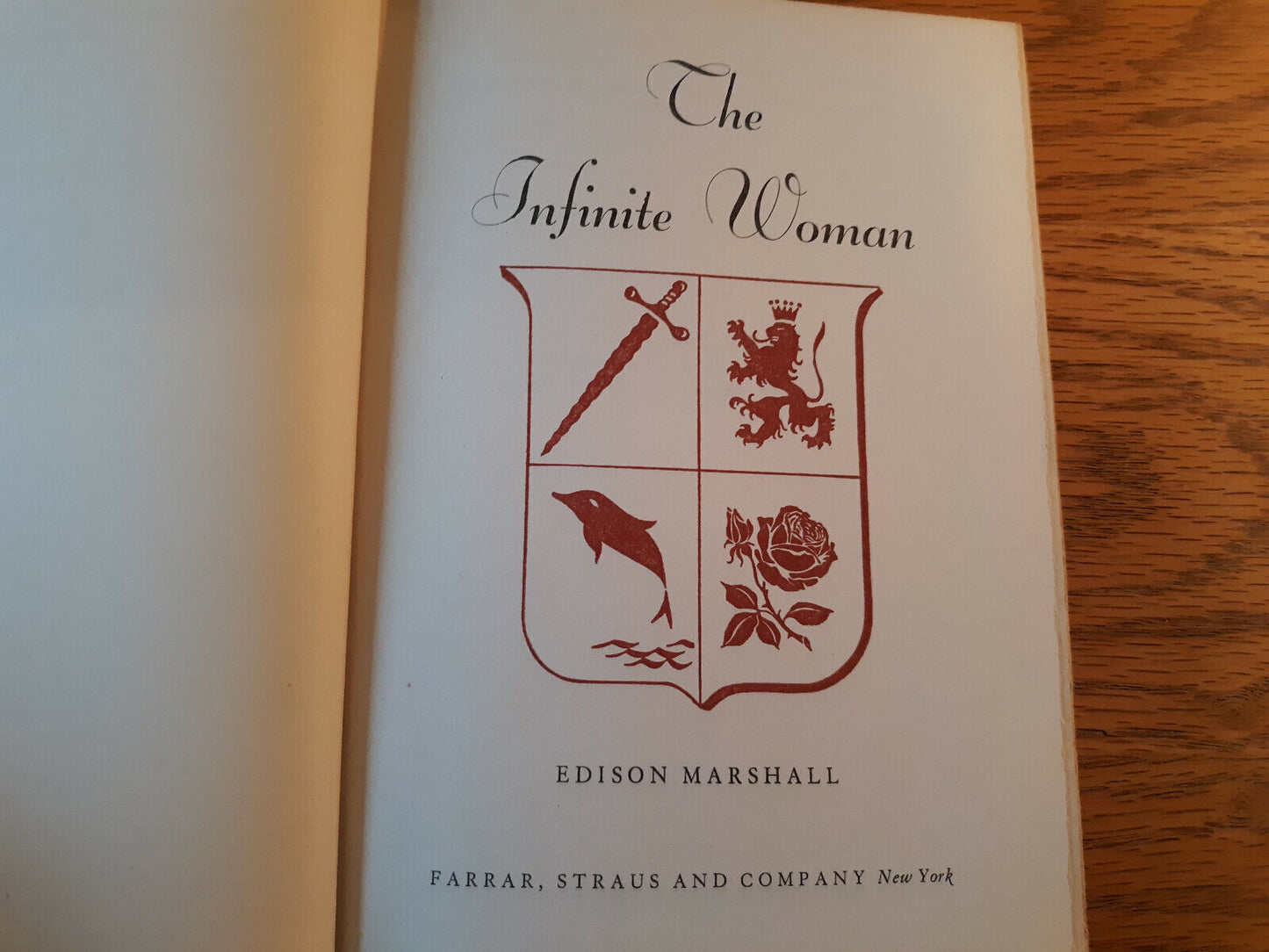 The Infinite Woman by Edison Marshall Hardcover 1950 Farrar, Straus