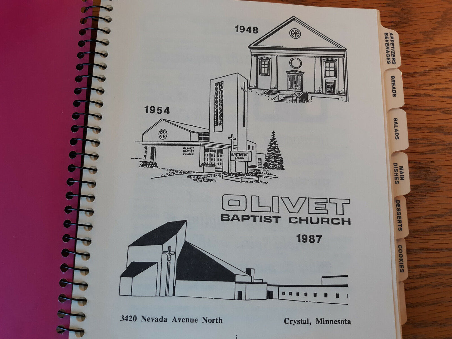 What's Cooking At Olivet? Olivet Baptist Church 1987 Crystal Minnesota Cookbook