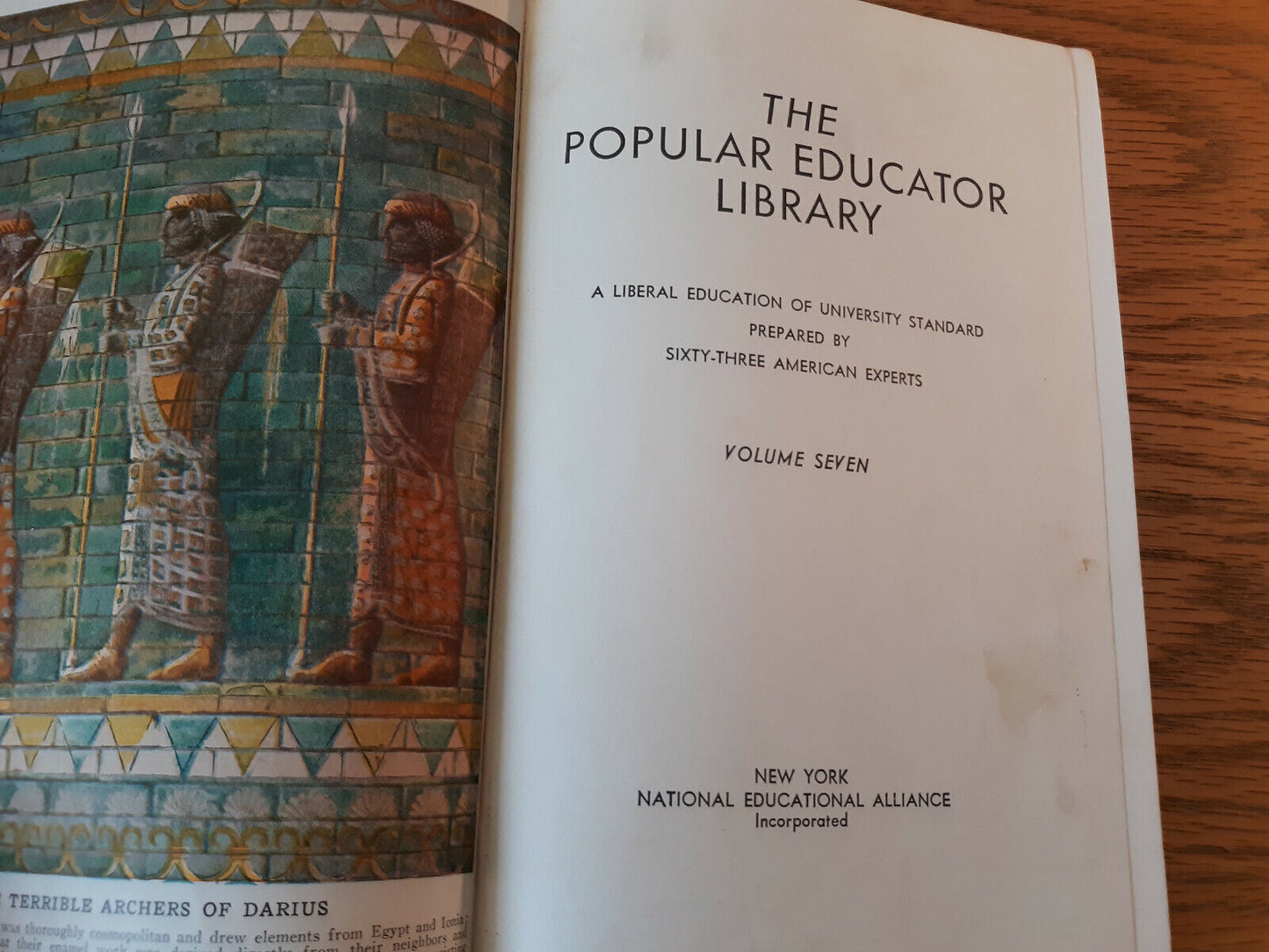 The Popular Educator Library Volume Seven 1940 Hardcover National Educational Al