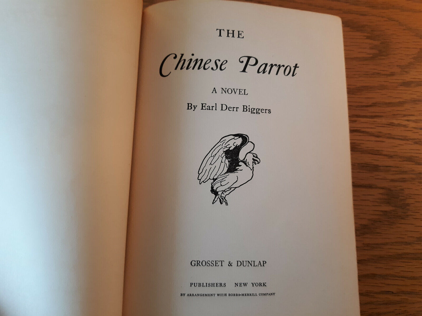 The Chinese Parrot Earl Derr Biggers 1926 Hardcover Grosset & Dunlap