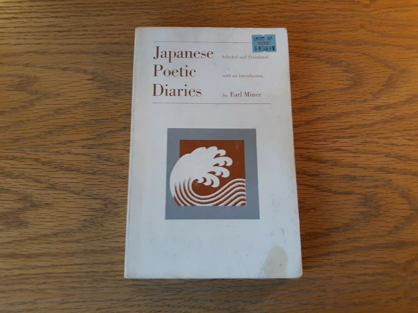 Japanese Poetic Diaries 1976 Earl Miner Paperback University Of California Press