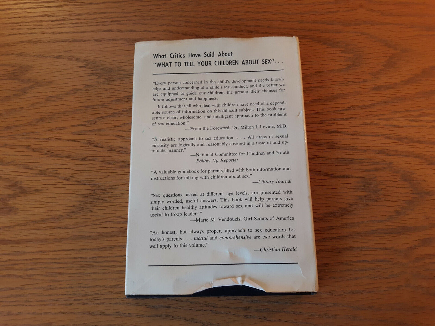 What To Tell Your Children About Sex 1968 Child Study Association Of America Mer